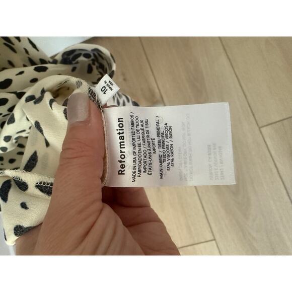 Reformation Lynda Cheetah Dress Size 10 - Picture 9 of 14